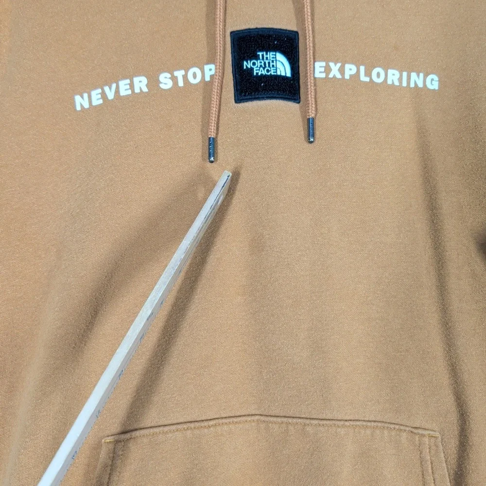 The North Face Hoodie Mens M Orange Never Stop Exploring‎ Pullover Sweatshirt